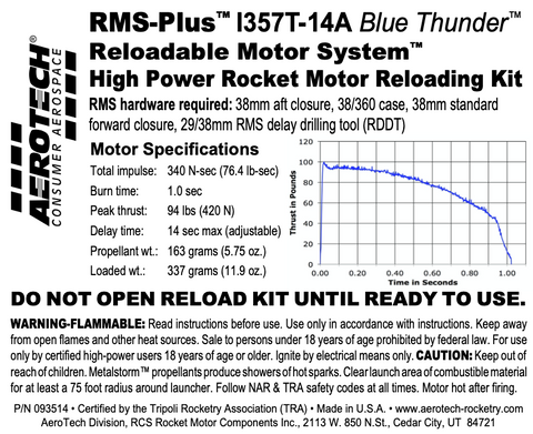 AeroTech I357T-14A RMS-38/360 Reload Kit (1 Pack) - 093514