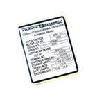 AeroTech HV Arcas™ Data Plate - 18912